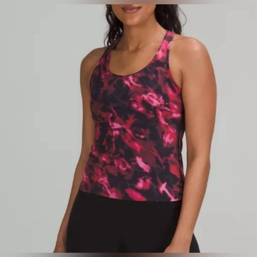 Lululemon Cool Racerback Intensity Pink Blossom Active Tank Top Size 8